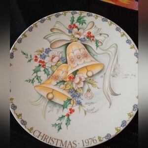 1976 Crown Staffordshire church bells limited edition collectible plate